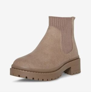 Steve Madden Kids Hazzel Pullon Zip Chelsea Boots size 3 Taupe